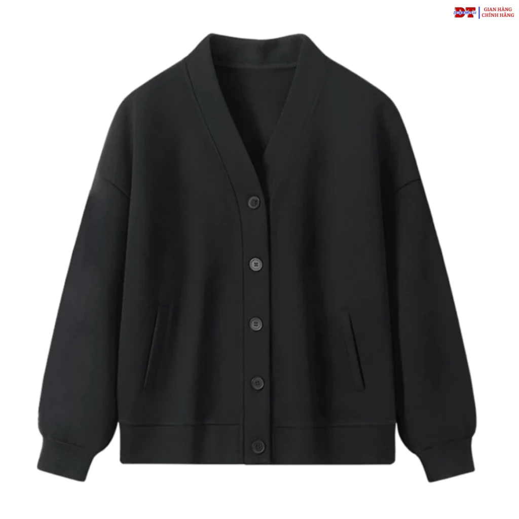 Áo khoác cadigan unisex chất cotton nỉ bông Bassic phong cách Hàn Quốc, Local Brand - DTB k1