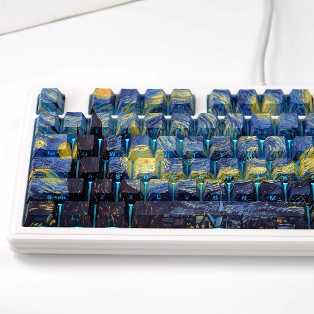 🌙 [FullBox] Keycap The Starry Moon Night – 140 Keys PBT