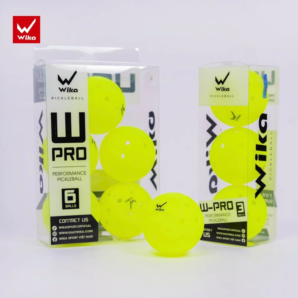 BÓNG PICKLEBALL THI ĐẤU WIKA W-PRO,Chất liệu PE cao cấp bền bỉ,Trọng lượng  26g dễ dàng kiểm soát