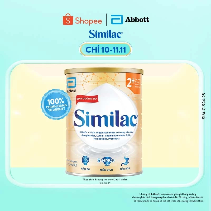 Sản phẩm dinh dưỡng công thức cho trẻ 2 tuổi trở lên: Similac® 2+ 1.6kg