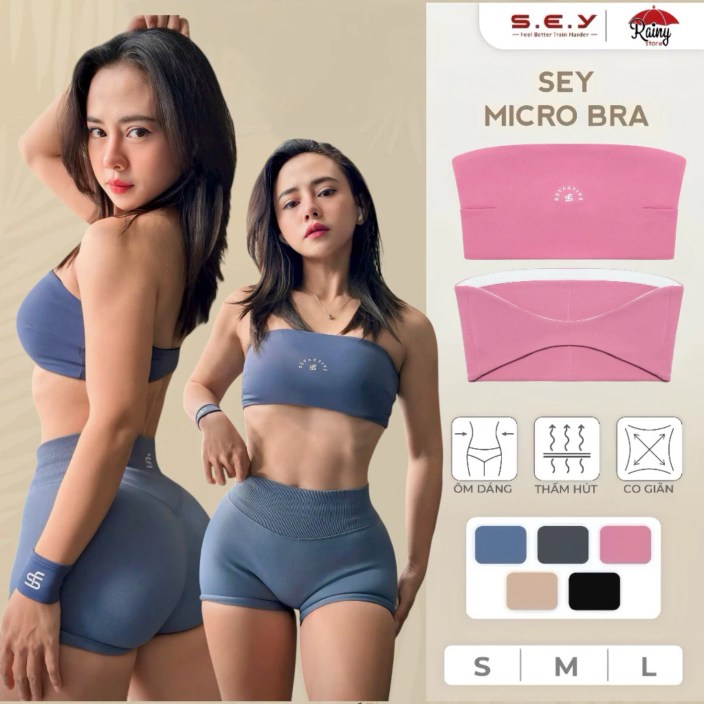[ CHÍNH HÃNG S/M ] Áo Quây SEY MICRO/ TOMTIGER V BRA tập gym, yoga, pilates cao cấp - Rainy Store