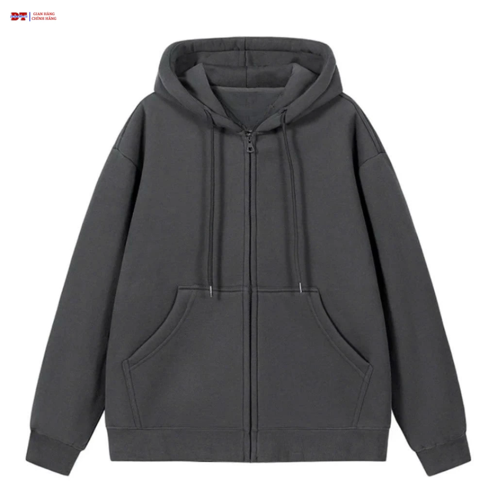 Áo khoác nam nữ có Nón unisex form rộng họa tiết cực đẹp thời trang năng động ,Nỉ khóa kéo trơn K1