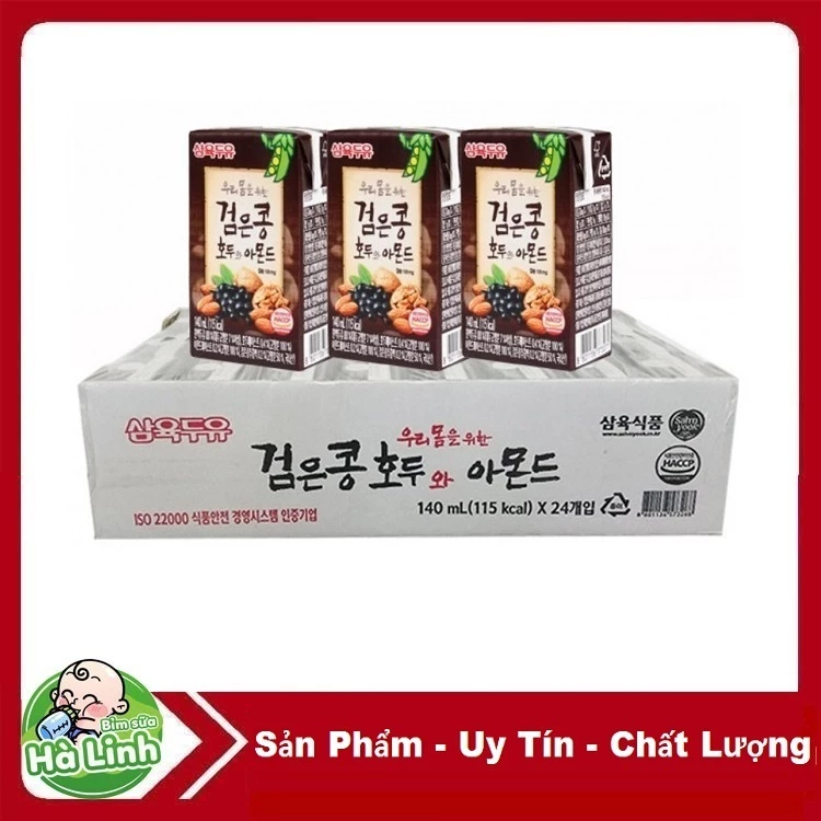 Sữa Óc chó hạnh nhân đỗ đen Hộp 140ml -190ml thùng 24 hộp [HSD 2027]