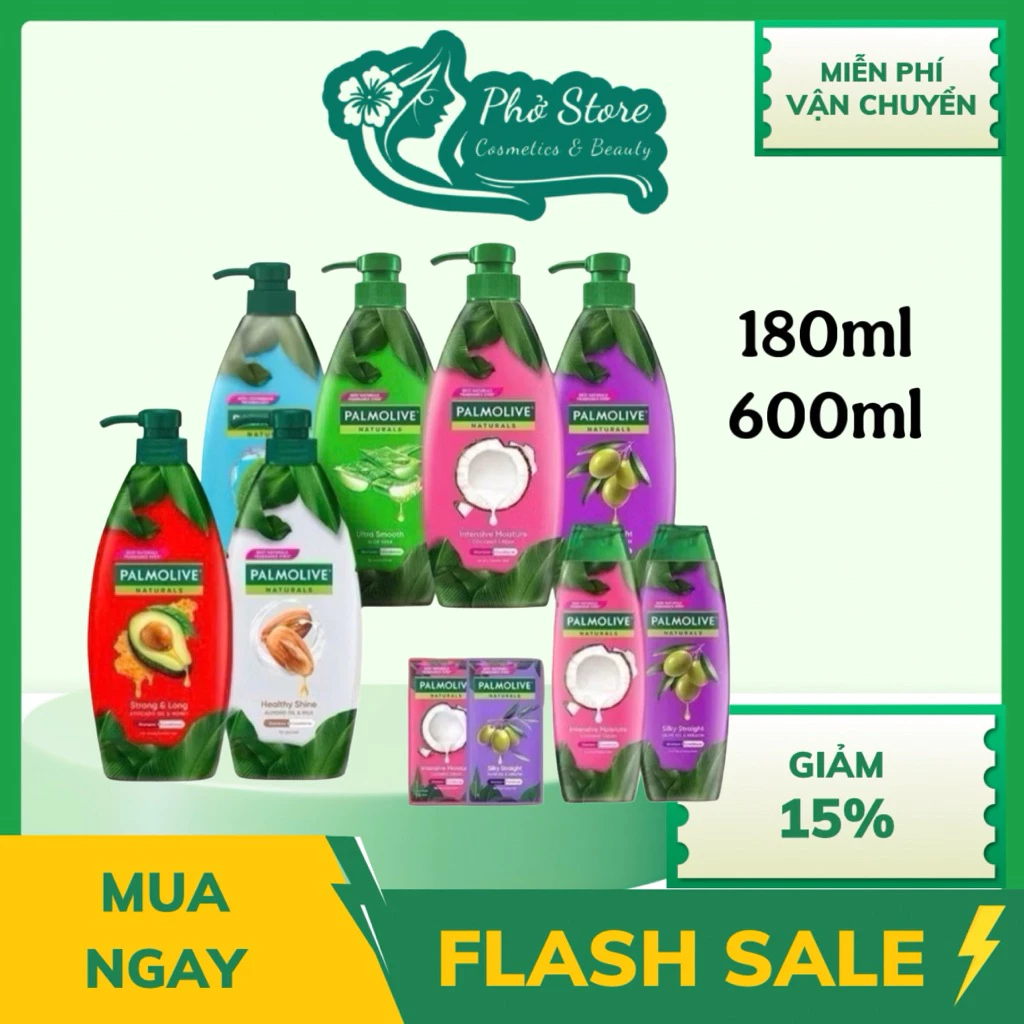 Dầu gội Palmolive kèm xả 2-trong-1 chiết xuất thiên nhiên 600ML
