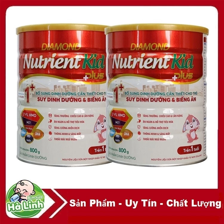 [HSD 2028] Combo 2 lon sữa Nutrient Kid Plus 0+/1+ 800g thay thế Nutrient Kid 1,2 (700g)