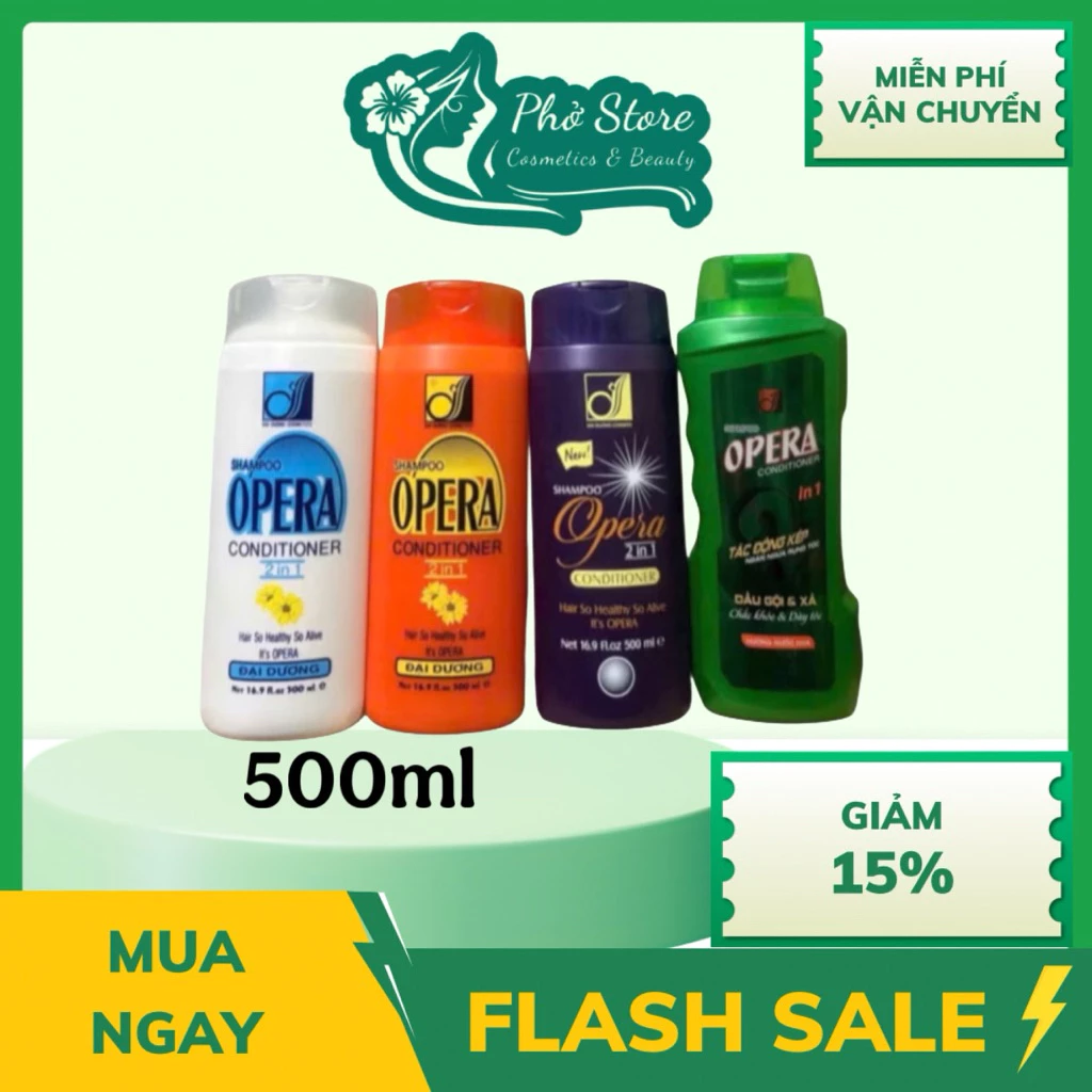 Dầu gội đầu Opera 2 trong 1 giảm gàu giảm rụng tóc và làm sạch tóc , da đầu 500ml