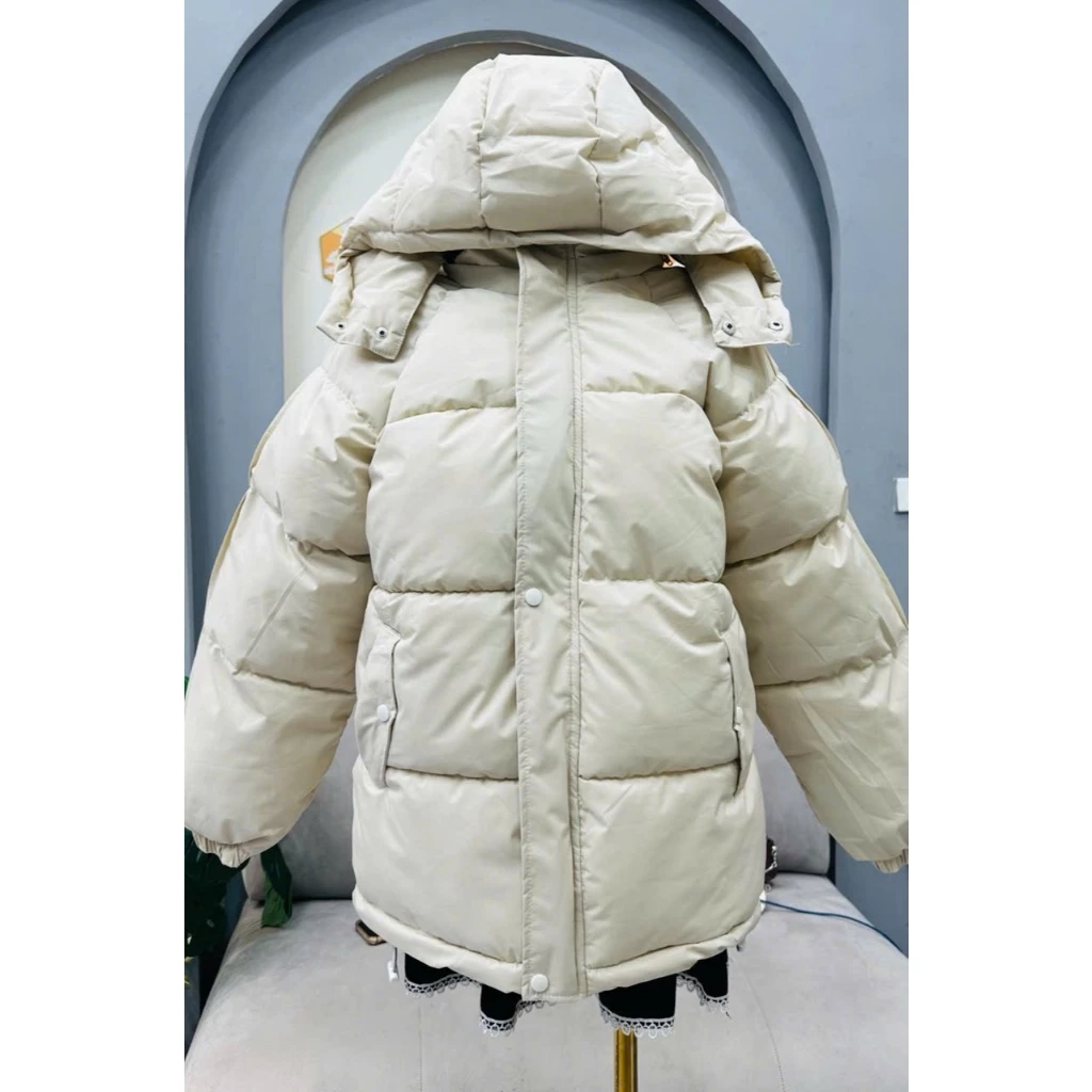 [Mũ Có Thể Tháo Rời] Áo Khoác Phao Form Rộng Unisex 3 lớp, Áo Đại Hàn Bên Trong Lót Lông Cực Dày và Ấm