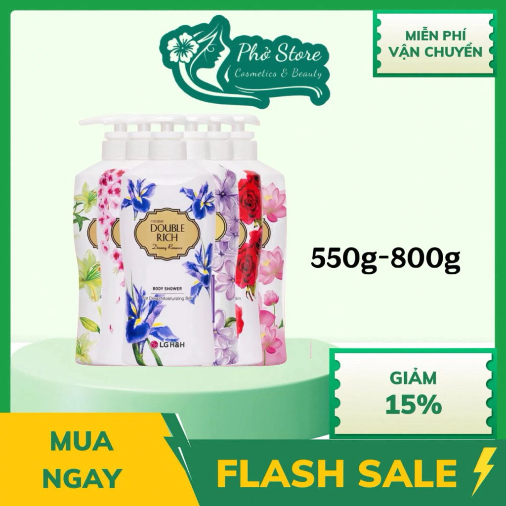 Sữa tắm Double Rich Hương hoa chiết xuất từ thiên nhiên 800g