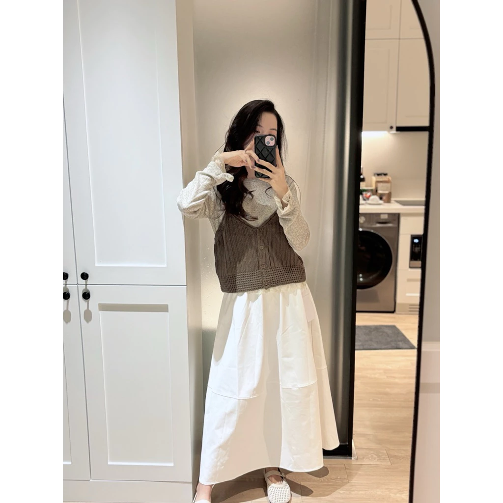 V40-[SANSAN]-SAILORMOON-Chân Váy Xoè Gấu Cao Cạp Chun Mẫu Mới 2026-Nhẹ Nhàng, Vintage-Dễ Mặc, Dễ Phối