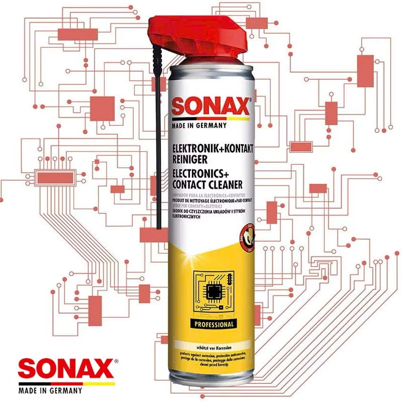 Chai xịt vệ sinh bo mạch điện tử - SONAX ELECTRONICS + CONTACT CLEANER 400ML 460300