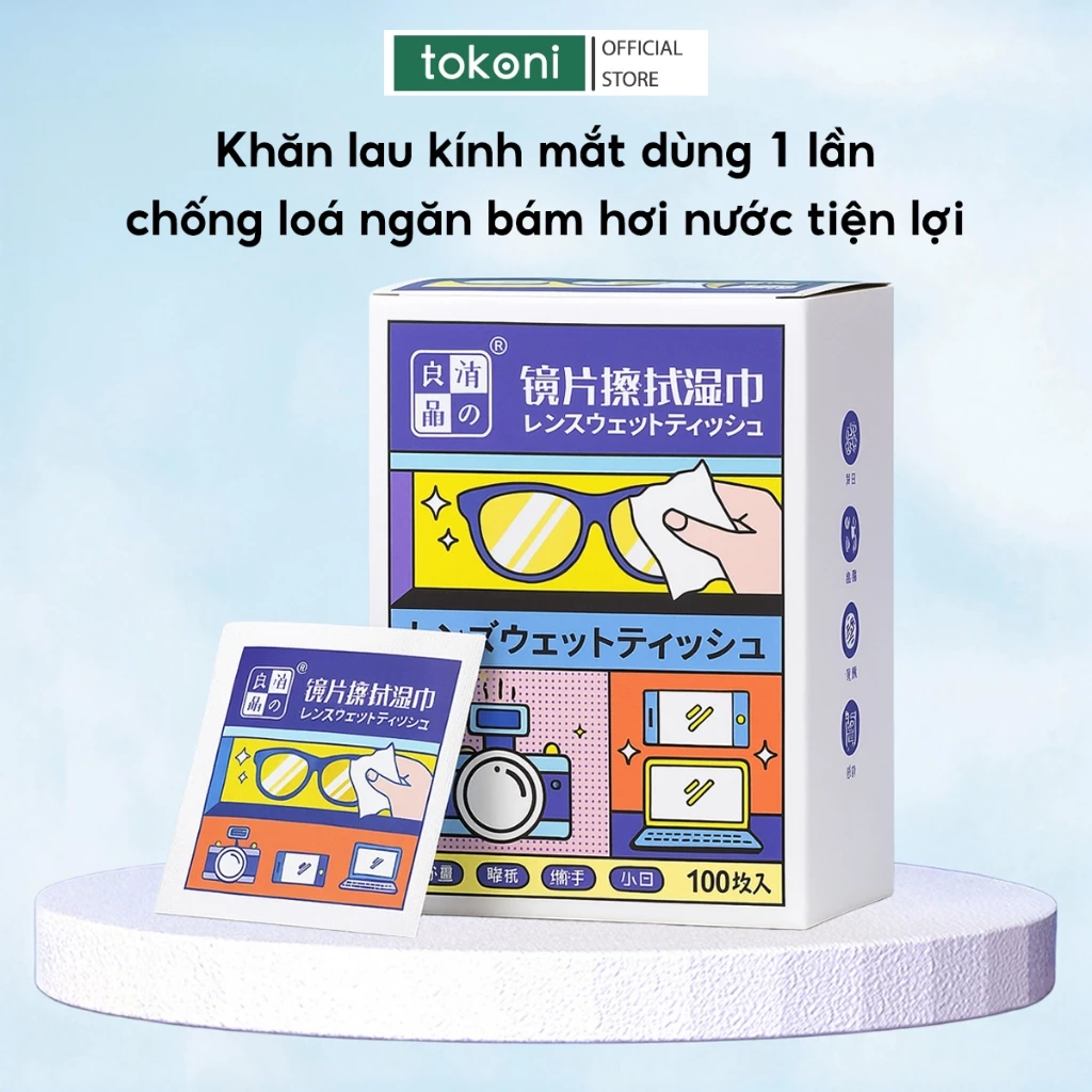 Khăn Lau Kính Mắt Nano JYoohome Giấy Lau Kính Dùng 1 Lần Chống Loá Chống Bám Hơi Nước Tiện Lợi