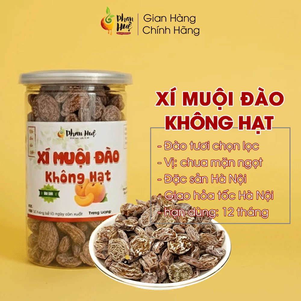 Ô mai xí muội đào chua mặn ngọt không hạt 100g 300g 500g Phan Huệ. Đặc sản Hà Nội
