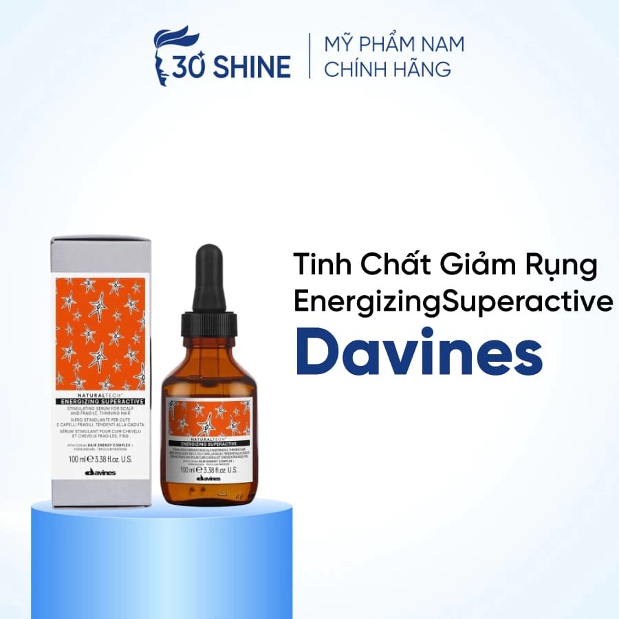 Serum Ngăn Rụng Tóc Davines Naturaltech Energizing Superactive 100ml – Tinh Chất Hỗ Trợ Mọc & Dày Tóc, Khỏe Chân Tóc