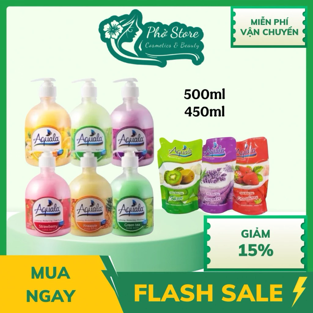 Nước Rửa Tay Aquala 500ml,450ml