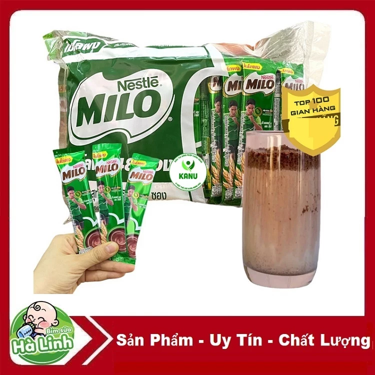 1 Bịch MILO Thái Lan 48 gói nhỏ, Sữa milo, Sữa milo hoà tan Date 2027