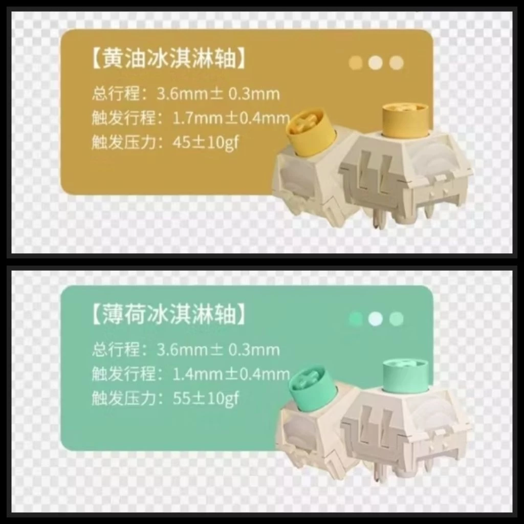 Kaihbox Butter Cream Clacky Linear Switch mượt mà, âm gõ hifi cho bàn phím cơ