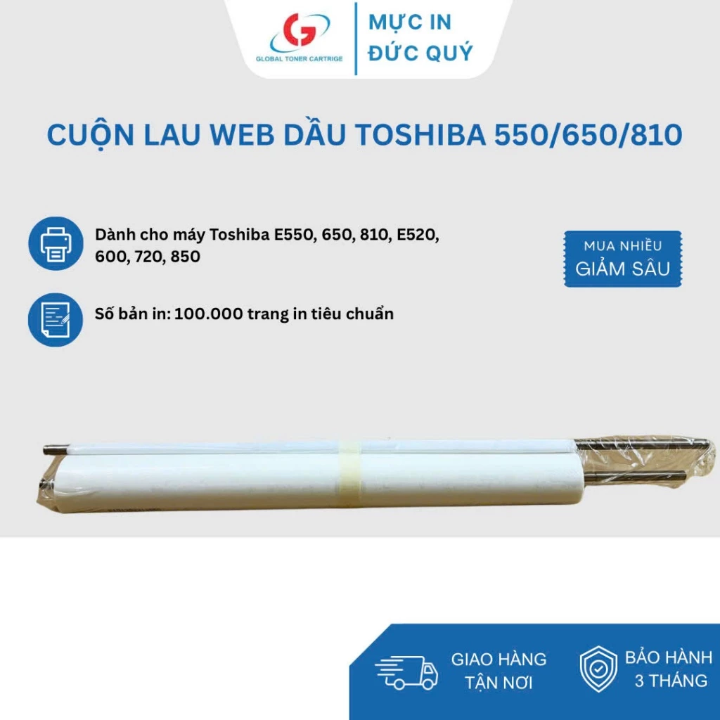 Cuộn Giấy Dầu Máy Photocopy Toshiba E-550/650/810/ E520/600/720/ E723/823/850/855/857/