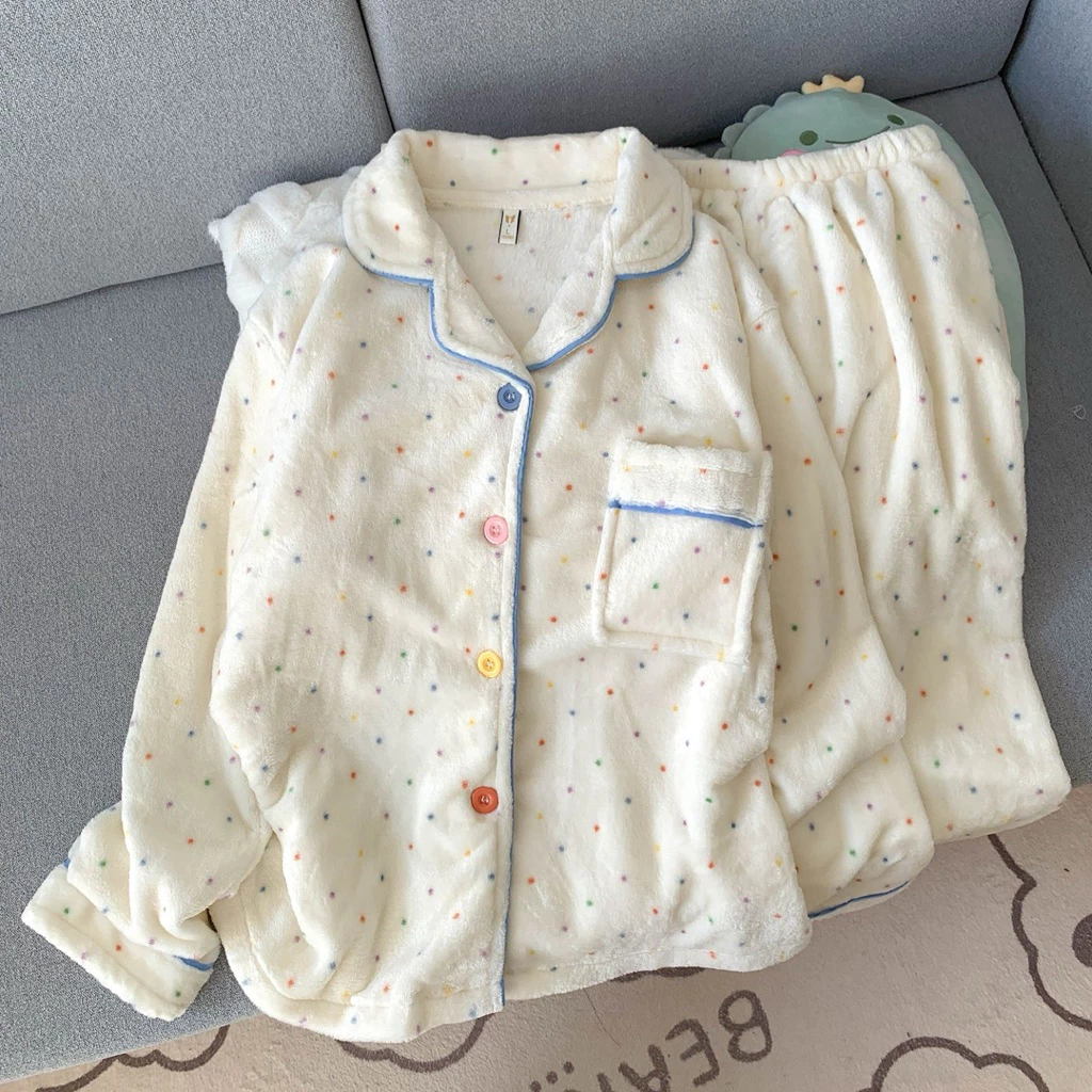 𝐂𝐡𝐚𝐫𝐥𝐨𝐭𝐭𝐞.𝐨𝐝_ Set Bộ Ngủ Pyjama Nỉ Lông Cừu Nhiều Hoạ Tiết Dễ Thương