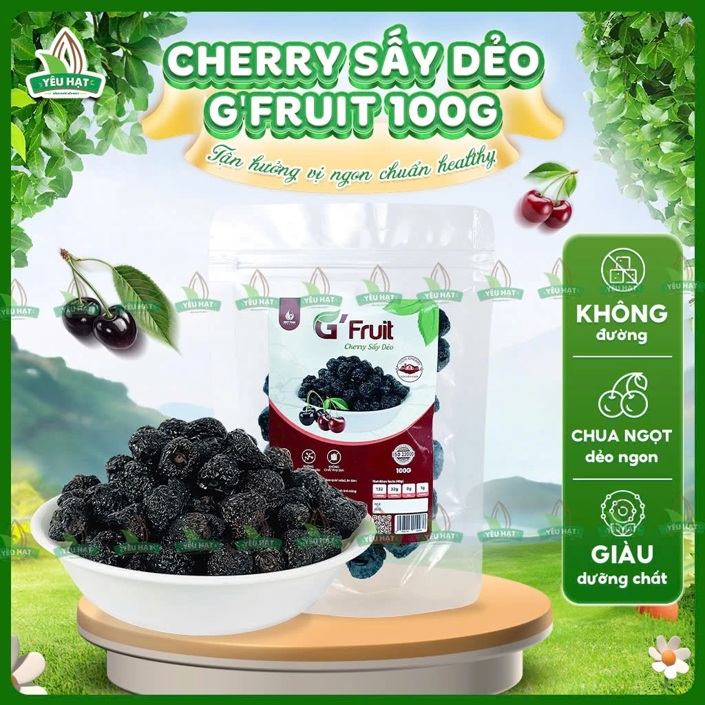 [HOT] Cherry Sấy Dẻo G’Fruit Không Thêm Đường Chua Ngọt - Quà Biếu Tặng Tết Dinh Dưỡng Yêu Hạt