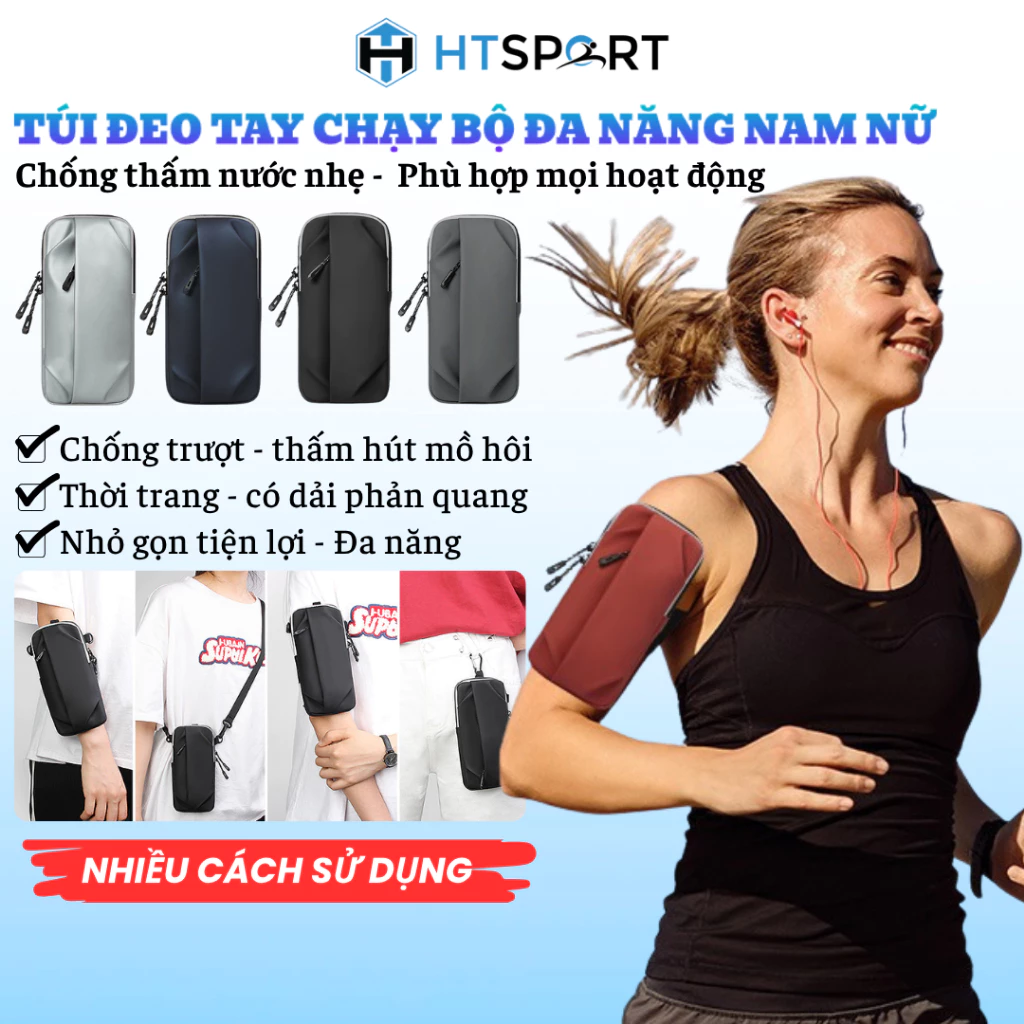Túi Đeo Tay Chạy Bộ Đa Năng, Đai Đeo Tay Thể Thao Cao Cấp Đựng Điện Thoại Chống Thấm Nước, Có Dải Phản Quang