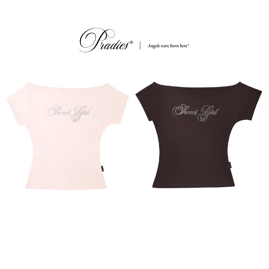 Áo Trễ Lệch Vai Kiểu PRADIES - Bling Off Shoulder Top