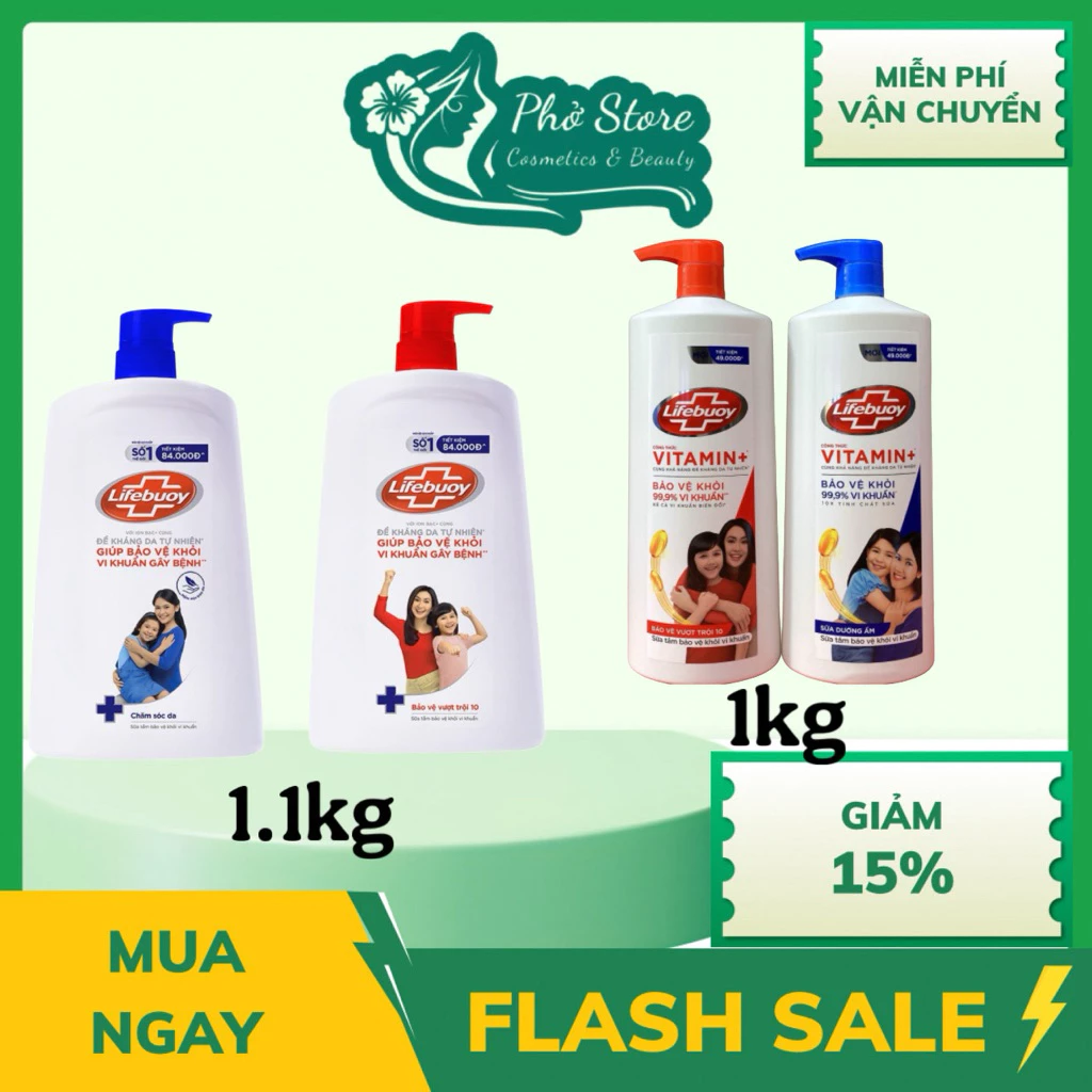Sữa tắm Lifebuoy bảo vệ khỏi vi khuẩn 1kg-1.1kg
