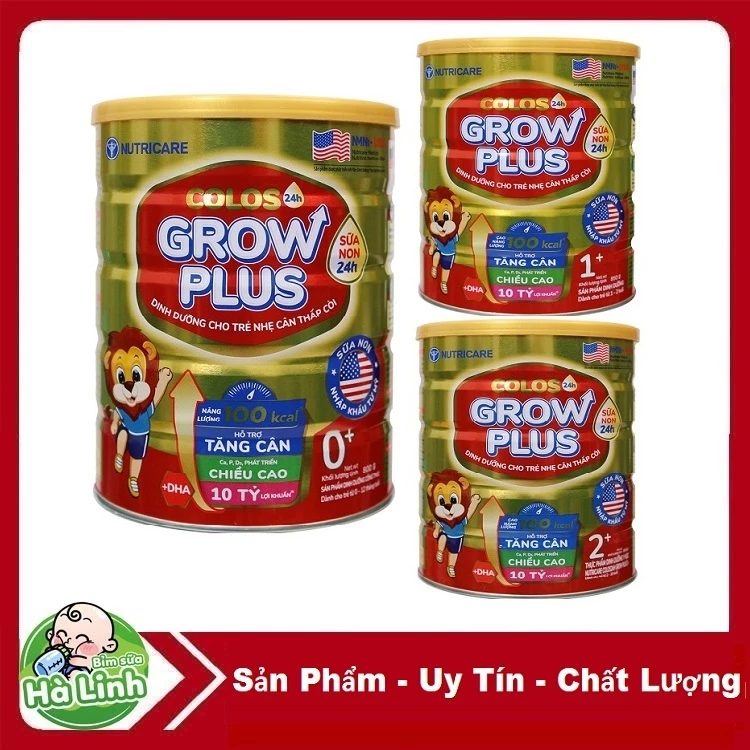 Sữa Nutricare Colos GrowPlus Grow Plus 0+ 1+ 2+ 800g Cho trẻ Nhẹ Cân.