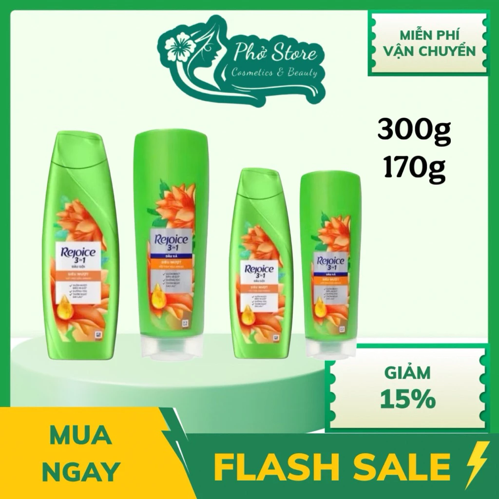 Dầu Gội , Xả Rejoice Siêu Mềm Mượt 48 Giờ 170gr và 320gr