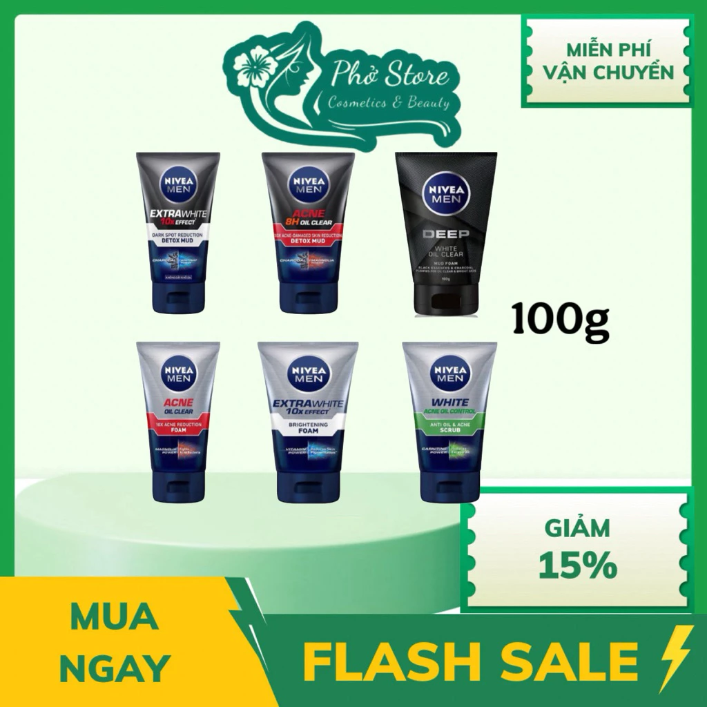 Sữa rửa mặt Nivea Men 100g
