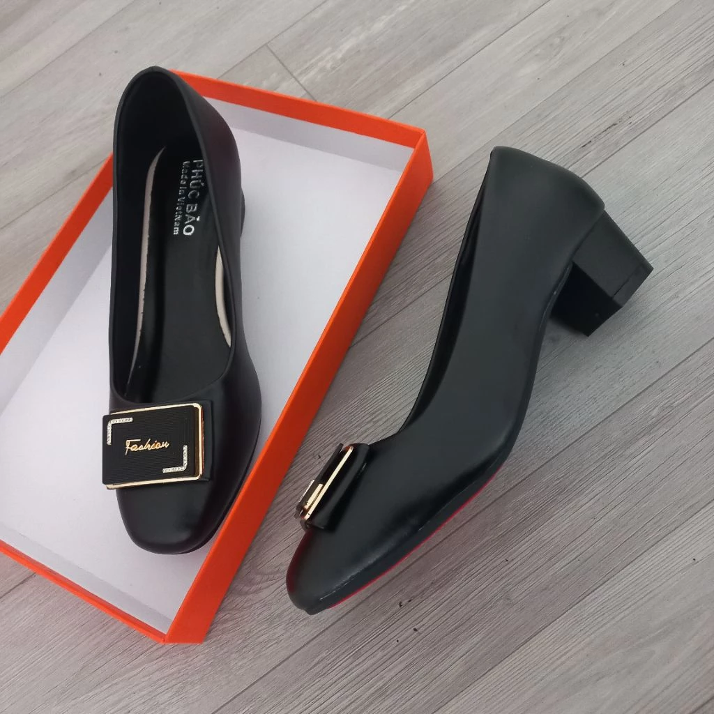 GIÀY CAO GÓT 3CM VUÔNG KHOÁ MỚI SIZE 35-42
