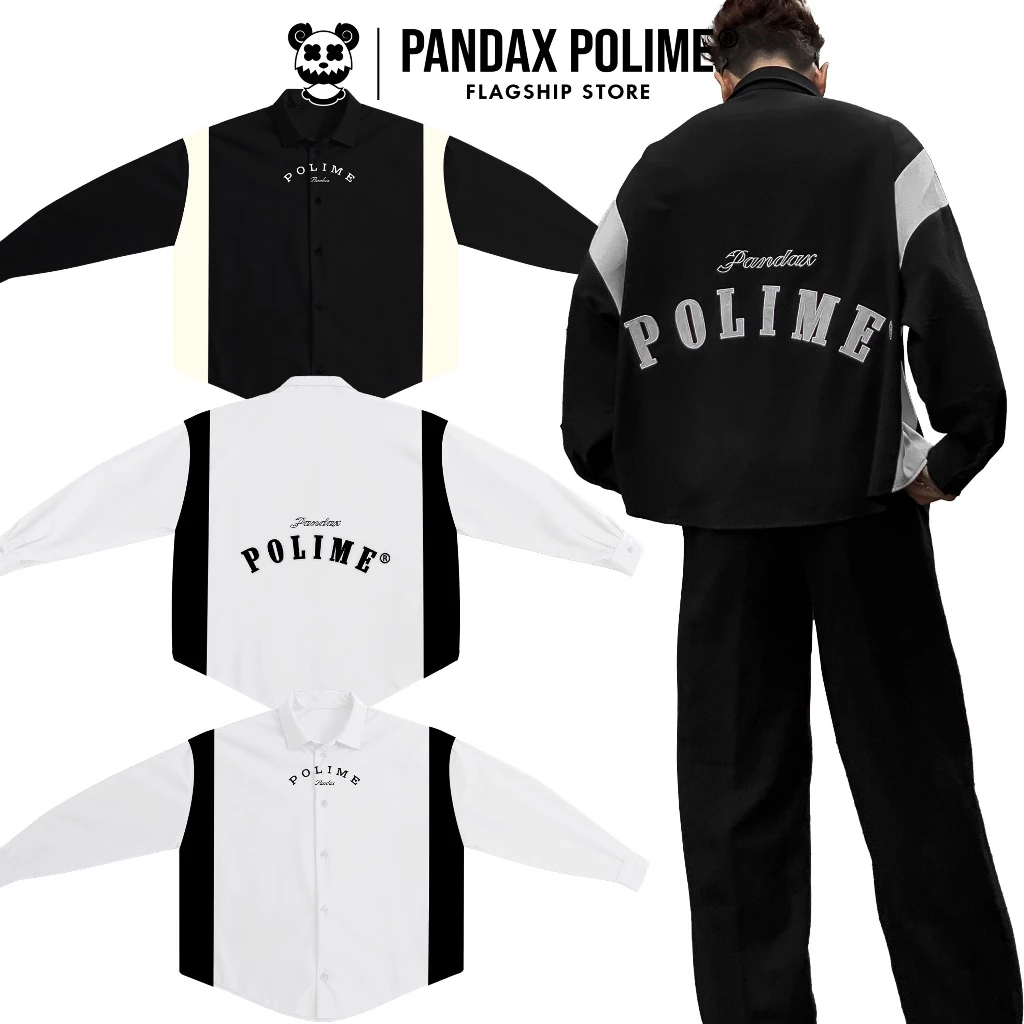 Áo Sơ Mi BigBoxy block core Khoác Tay Dài Unisex Local Brand Shirt Summer Spirit px pandax polime