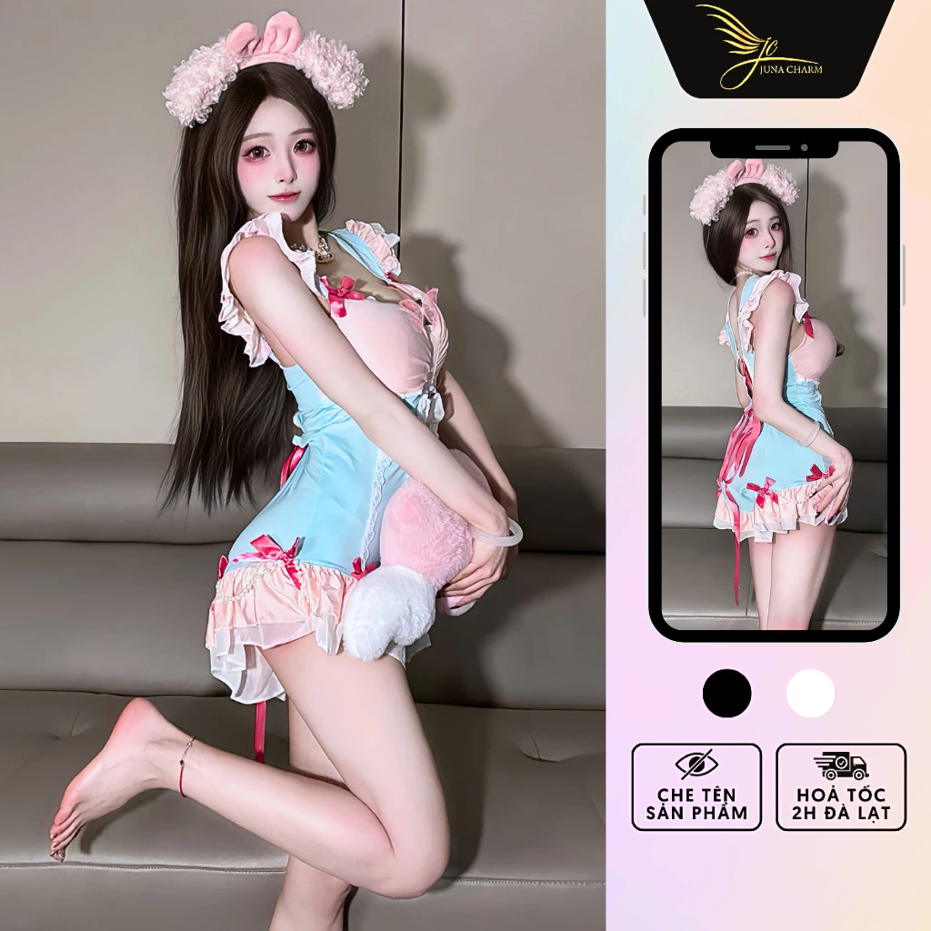Cosplay Anime, Đồ Liền Thân Hóa Trang Cute JUNA Freesize Thời Trang Đồ Ngủ, Đồ Bơi Dành Cho Nữ, Chất Thun Phối/SP2002