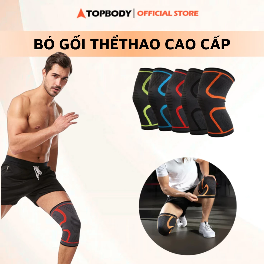Bó gối thể thao xỏ gối co dãn dày dặn băng ống bảo vệ đầu gối tập luyện thể thao Topbody - DAGOI07