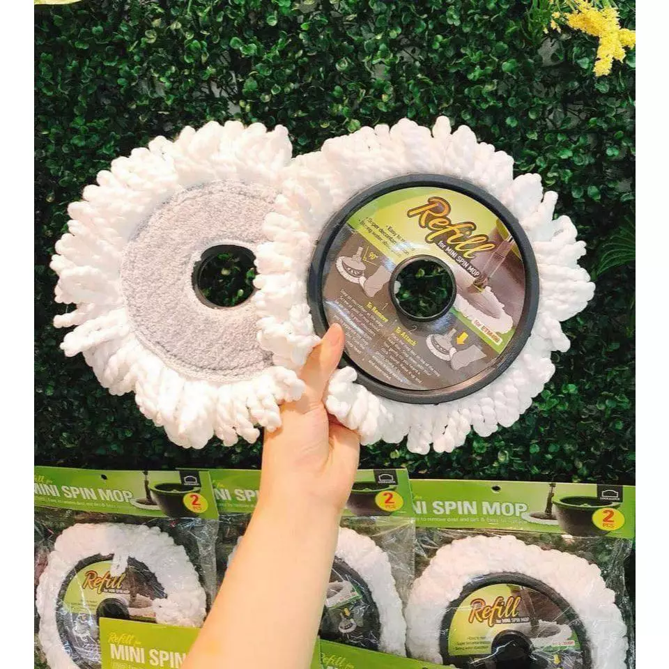 Set 2 Bông Lau Thay Thế LocknLock Cho Cây Lau Nhà ETM498 / ETM498MIT – Sợi Microfiber