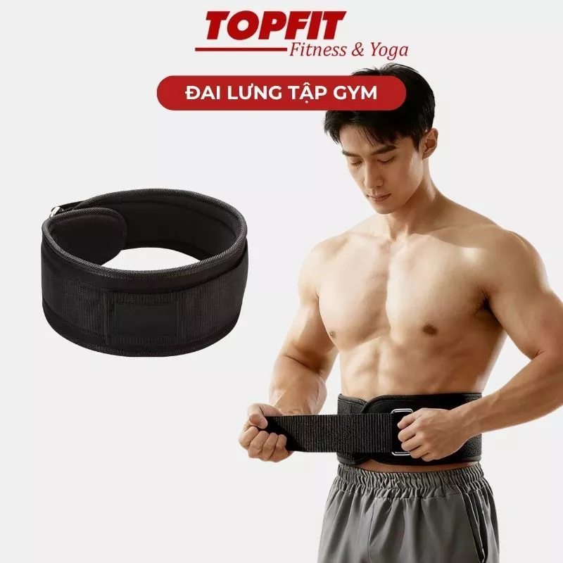 Đai Lưng Tập Gym TOPFIT Có Đệm Lót, Bảo Vệ Cột Sống, Hỗ Trợ Tập Tạ – DLGYM01