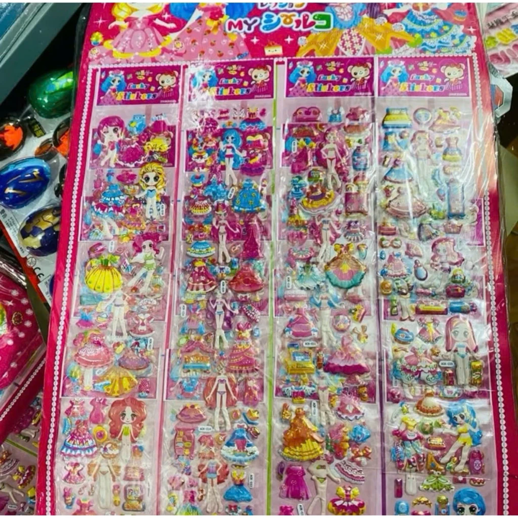 Vỉ hình dán sticker thay trang phục quần áo siêu đẹp cho công chúa…