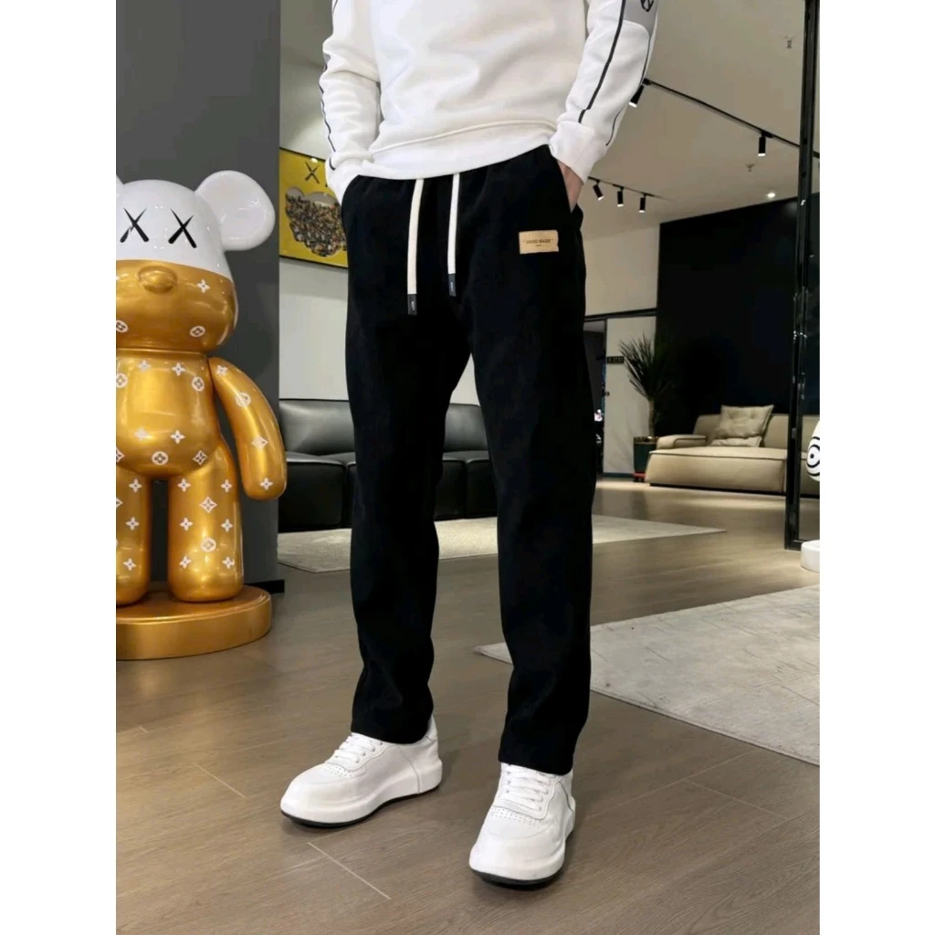 Quần nỉ nam dáng suông ống rộng unisex form rộng thời trang basic, quần jogger nỉ dài có dây rút co giãn
