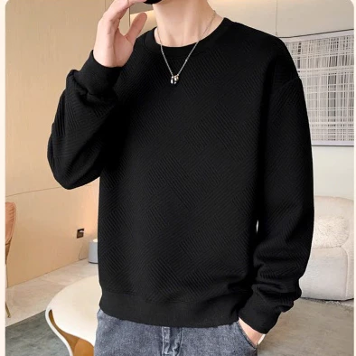 Áo Sweater Nam Hàn Quốc Form Rộng, Chất Nỉ COTTON Dập Nổi 3D Siêu Đẹp –  Có 3 Màu : Trắng/Xám/Đen