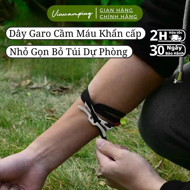 Garô Cầm Máu Thao Tác Một Tay Dây Garô Y Tế Sinh Tồn Dụng Cụ Sơ Cứu Ngoài Trời Cấp Cứu Nhanh