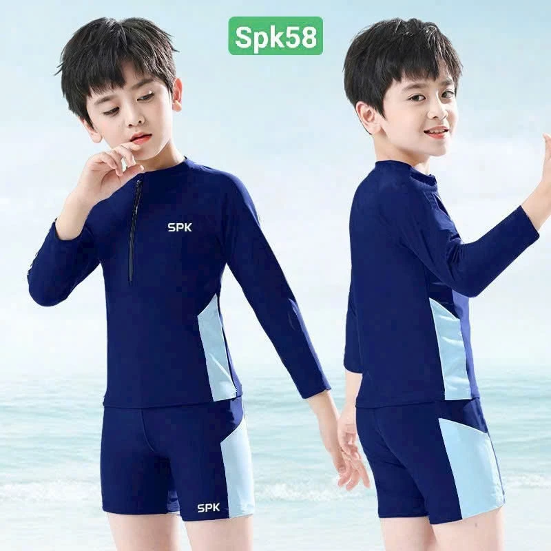 SÉT ĐỒ BƠI BÉ TRAI PHỐI MÀU ĐẸP, 2 CHI TIẾT ĐỦ SIZE NHIỀU MÀU CHO BÉ LANBISHOP MS688