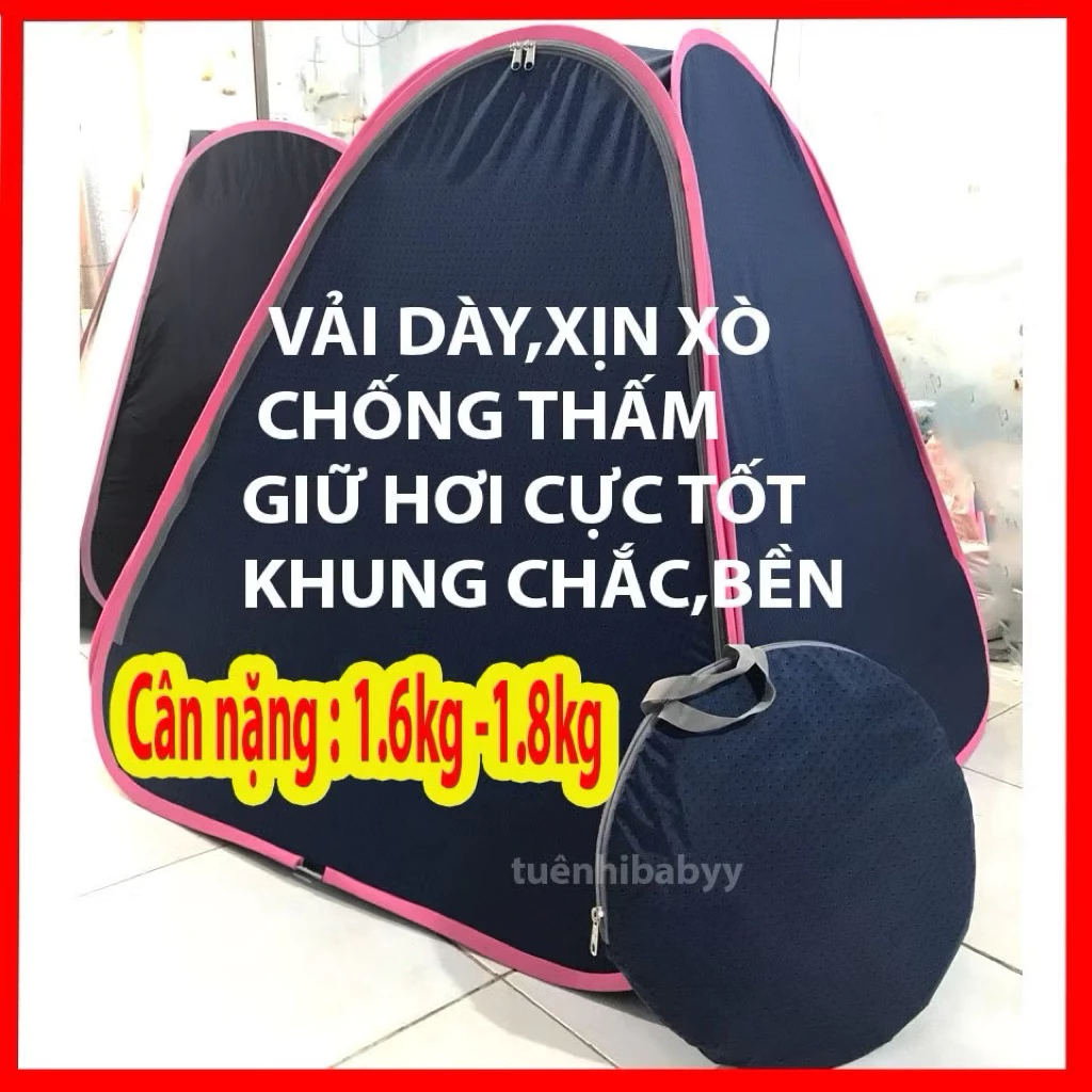 Lều Xông Hơi Tự Bung, Vải Dày Siêu Chống Thấm, Giữ Nhiệt Tốt, Bền Đẹp