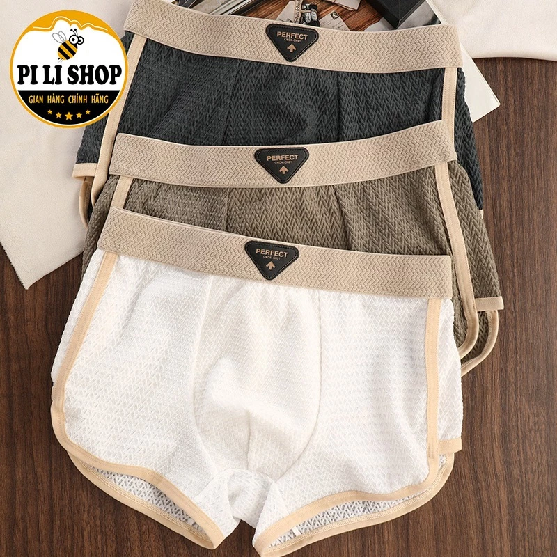 Combo 4 Quần Lót Đùi Nam Co Giãn 4 Chiều Kháng Khuẩn Đa Màu, Quần Sịp Boxer Nam Mỏng Mát Thoáng Khí