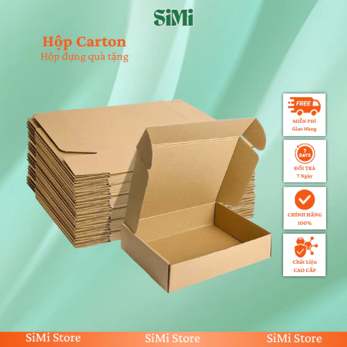 hộp carton nâu trơn ZENNY hộp giấy carton đóng hàng, gói quà tặng sang trọng, chắc chắn, thân thiện môi trường