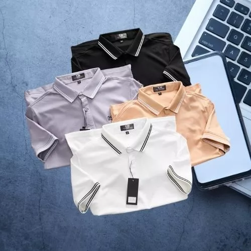 Áo thun lạnh nam có cổ tay ngắn polo nam boy phố chất liệu thoáng mát co giãn TH