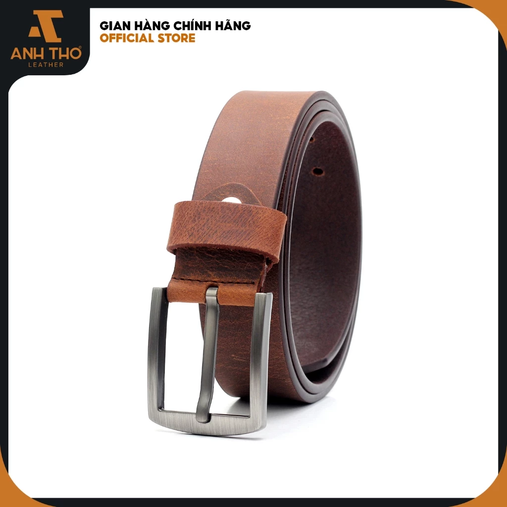 Thắt lưng nam khoá kim S4K-01, chất da bò sáp nguyên tấm, bền bỉ, bản dây 3.8cm, bảo hành 03 năm, Anh Tho Leather