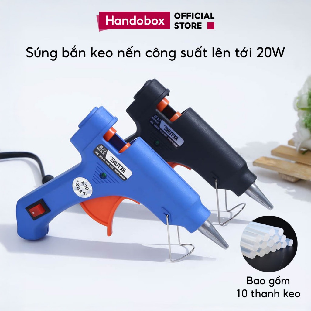 Súng Bắn Keo Nến Silicon Handobox Máy Keo Nến 20W Mini Làm Đồ Handmade Trang…