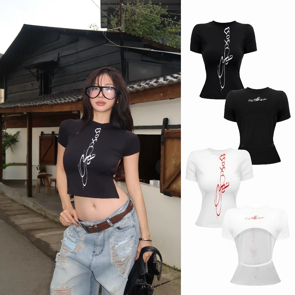 [ 𝐅𝐄𝐍𝐗𝐈 𝐓𝐎𝐏 ] Áo poly slimfit hở lưng dây, phù hợp hằng ngày | BY DANEJI