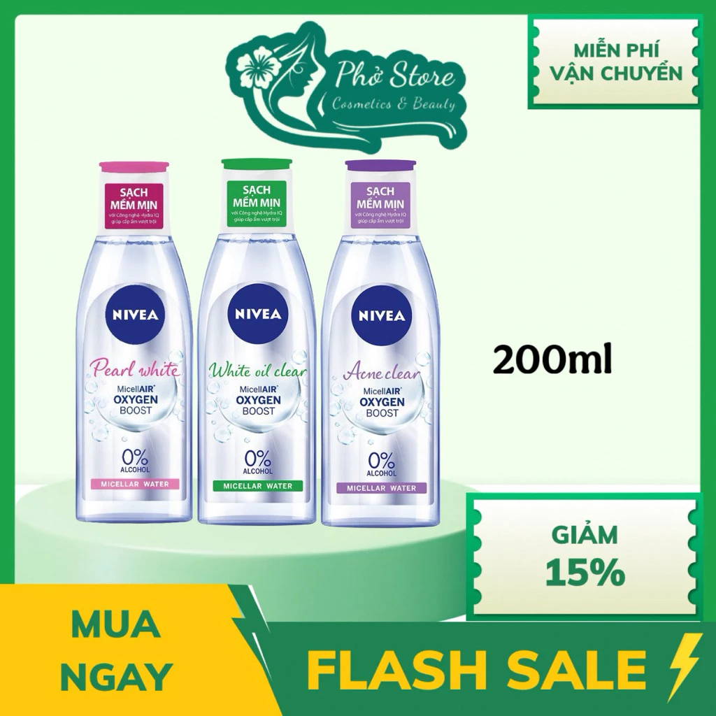 Nước tẩy trang, Nước Hoa Hồng Nivea Sáng Da | Sạch Sâu 125ml/200ml