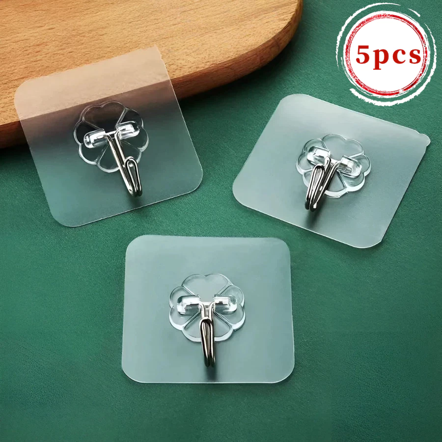 Móc Dán Tường Siêu Dính Trong Suốt Móc Dán Tường Chịu Lực Tốt Treo Tường Chắc Chắn 6x6 cm