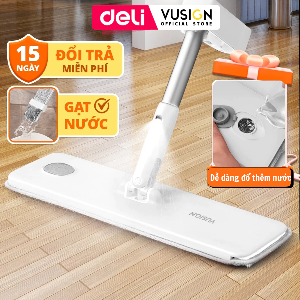 Cây lau nhà phun sương tự vắt DelixVusign dễ dàng vệ sinh mọi ngóc ngách trong nhà hút sạch bụi bẩn tóc rụng